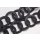 Halskette Rochenleder Leder  Chain 52mm ,  Black Shiny / Ring / 110cm
