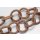 Halskette Wasserschlange Leder Chain 45mm ,  Holzsmoke / Ring / 120cm