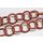 Halskette Wasserschlange Leder Chain 45mm ,  Brown / Ring / 120cm