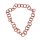 Halskette Wasserschlange Leder Chain 45mm ,  Canyon Rose / Ring / 120cm