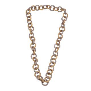 Halskette Wasserschlange Leder Chain 30mm  ,  Gold / Silver / Ring / 96cm