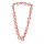Halskette Wasserschlange Leder Chain 30mm  ,  White / Red / Ring / 96cm