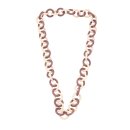 Halskette Wasserschlange Leder Chain 30mm  ,  White / Violet / Ring / 96cm