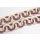 Halskette Wasserschlange Leder Chain 30mm  ,  White / Violet / Ring / 96cm