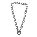 Halskette Wasserbüffel Chain 33x24mm Black Matt / Oval / 90cm