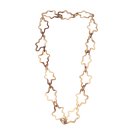 Halskette Wasserbüffel Chain 63mm White shiny / Teardrop w/ ring / 100cm