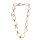 Halskette Wasserbüffel Chain 63mm White shiny / Teardrop w/ ring / 100cm