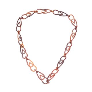 Halskette Wasserbüffel Chain 92mm Brown shiny / Teardrop / 115cm