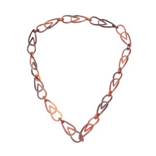 Halskette Wasserbffel Chain 92mm Brown shiny / Teardrop / 115cm