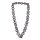 Halskette Wasserbüffel Chain 68mm Black shiny / 8 design w/ ring / 100cm