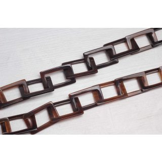 Halskette Wasserbüffel Chain 32mm Brown shiny / Square / 110cm
