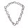 Halskette Wasserbüffel Chain 32 /45mm Black shiny / Square / 116cm