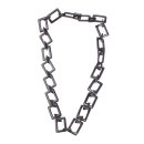 Halskette Wasserbüffel Chain 25 /45mm Black shiny / Square / 100cm