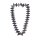 Halskette Wasserbüffel Chain 25x48mm Black shiny / Diamond w/ ring / 98cm