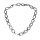 Halskette Wasserbüffel Chain 50x30mm Black shiny w / Grey resin / Oval w/ ring / 115cm