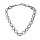 Halskette Wasserbüffel Chain 50x30mm Black shiny w / Dark blue resin / Oval w/ ring / 115cm