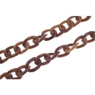 Halskette Holz Robles chain ca.27x20 mm  / natural  /  small wavy / 86cm