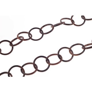 Halskette Holz Ebony chain ca.45mm  / natural  / Ring / 98cm