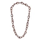 Halskette Holz Ebony chain ca.55mm, Tiger / Teardrop / 124cm