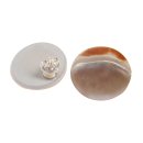 Abalone Muschel Cabochon Cut,Flat Round White 20mm with...