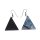 Ohrringe gefertigt aus Muschel Pyramid Design,Blue 36mm
