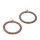 Wasserschlange Leder Ohrringe,925 Sterling Silver,Gold,Ring Shape 60x6 mm