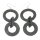 Wasserschlange Leder Ohrringe,925 Sterling Silver,June bag matt,Ring w/ Oval 36-38mm