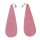 Wasserschlange Leder Ohrringe,925 Sterling Silver,Pink,Long Teardrop 82x20x2mm