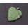 Rochenleder Herz-Anhänger Summer Green Polished / 925 Sterling Silber / Heart 40mm