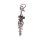 Silber Anhänger für Halsketten aus Silber / Regenschirm Form / Sterling Silber Charm 22x6mm