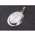 Abalone Muschelanhänger + 925 Sterling Silber Charm / 37x24mm