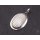 Muschel Kettenanhänger mit 925 Sterling Silber / Abalone Muschel / oval / 37x24mm