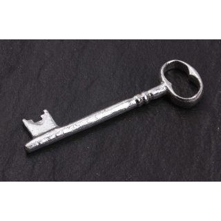 handgefertigter Anhänger im Schlüssel Form in Silber /aus Holz handgefertigt / 98mm