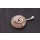 Natural Crazy Achat Stein Anhänger Donut 28mm Spirale aus versilbertem Messing