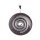 Jaspis Stein Anhänger Donut 35mm Spirale aus versilbertem Messing