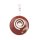 Red Jaspis Stein Anhänger Donut 30mm Spirale aus versilbertem Messing