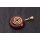 Red Line Achat Stein Anhänger Donut 30mm mit Spiral Messing goldfarben