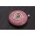 Ibis Rose Doughnut/Donut/Ring Harz Anhänger 50mm  mit versilberter Spirale