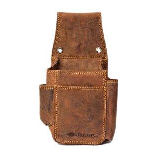 Greenburry Vintage Leder Kellnertasche braun | 15,5x11,5cm