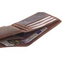 Greenburry Vintage Leder Geldbörse Pferdemotiv braun | Querformat