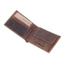Greenburry Vintage Leder Geldbörse Pferdemotiv braun | Querformat
