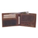 Greenburry Vintage Leder Geldbörse Pferdemotiv braun | Querformat