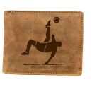 FFelsenfest Geldbörse Fußballer Vintage braun I mit RFID-Schutz I ca.12,5x10x2,5cm
