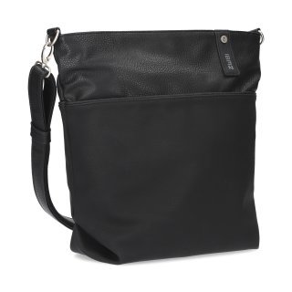 zwei JANA J12 Handtasche Damentasche Umhängetasche Freizeittasche nubuk-black