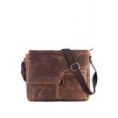Greenburry Vintage A4 Umhänger Ledertasche braun Leder