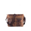 Greenburry Vintage A4 Umhänger Ledertasche braun Leder