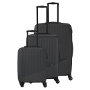 travelite 4-Rad Koffer Set 3 teilig Größen L/M/S I BALI: ABS Hartschalen Trolleys mit TSA Kombinationsschloss (Handgepäck Koffer ohne TSA) Anthrazit