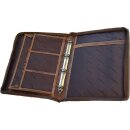 Greenburry Vintage Konferenzmappe Leder A4 Schreibmappe A4 braun