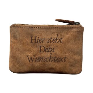 FFelsenfest Leder-Schlüsselmappe personalisiert / Schlüsselmäppchen mit Wunschnamen