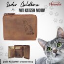 Geldbörse mit Katze Motiv I Lederbörse mit katzen